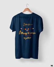 printed t shirts - Love is listening music together  - MUSELOT
