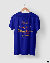 printed t shirts - Love is listening music together  - MUSELOT