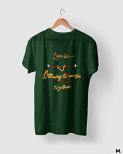 printed t shirts - Love is listening music together  - MUSELOT