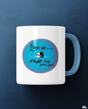 Printed mugs - Love is tight hug from you  - MUSELOT