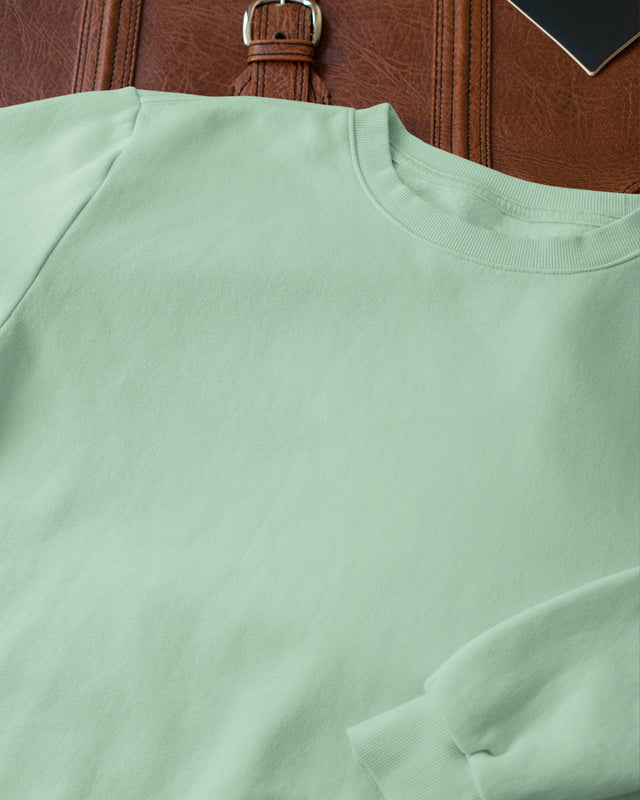 Mint green plain sweatshirts for men and women online - Muselot