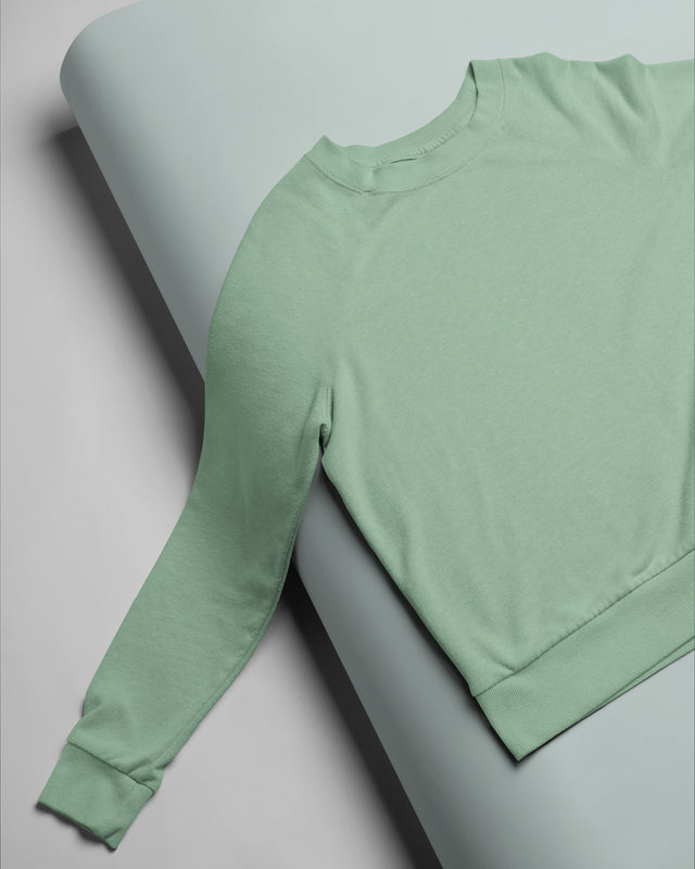 Mint green plain sweatshirts for men and women online - Muselot