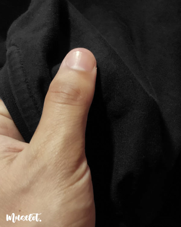 Muselot's black t shirt fabric 