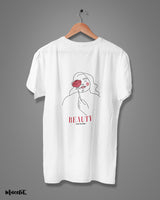 Beauty has no size printed t shirts