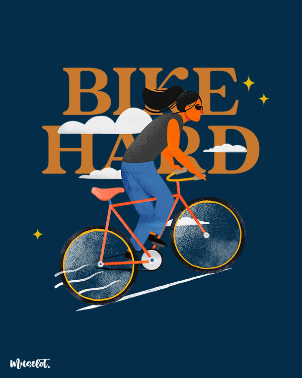 Bike hard printed t shirts for cyclists or biking lovers - Muselot