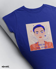 Break the mold design illustrated printed t shirt in royal blue colour for LGBTQ+ pride at Muselot