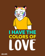 I have the colors of love design illustration for LGBTQ+ at Muselot