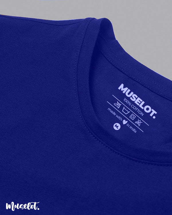 It's all about t shirt illustration printed t shirt at Muselot in royal blue colour