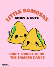 Little samosas spicy and cute design illustration for samosa lovers at Muselot