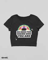 No need for hiding yourself crop t shirts