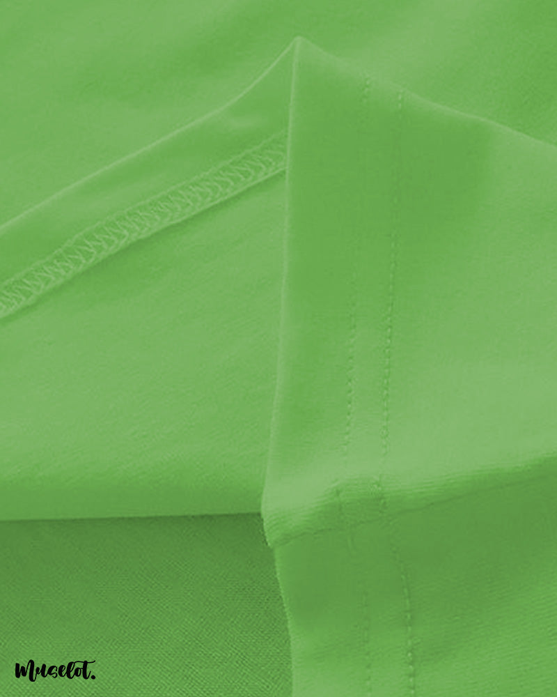 Muselot's liril green t shirt fabric