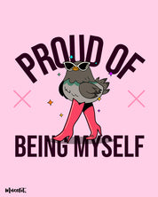 Proud of being myself printed t shirts for lgbtq and queer pride 