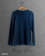 full sleeve t shirts - Full sleeve navy blue t shirt  - MUSELOT