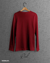 full sleeve t shirts - Full sleeves red t shirt  - MUSELOT