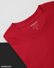 full sleeve t shirts - Full sleeves red t shirt  - MUSELOT