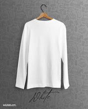 full sleeve t shirts - White t shirt full sleeve  - MUSELOT