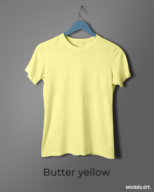 Best branded women's t shirt online - Plain women's yellow t shirt - MUSELOT