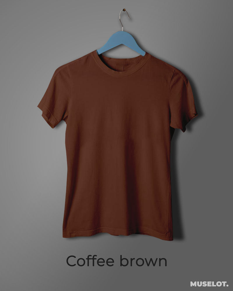Plain t shirts - Brown plain women's t shirt - MUSELOT