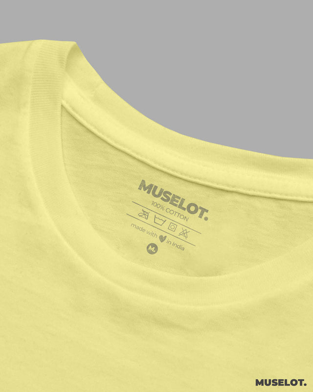 Best branded women's t shirt online - Plain women's yellow t shirt - MUSELOT