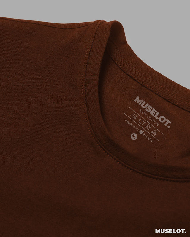 Plain t shirts - Brown plain women's t shirt - MUSELOT