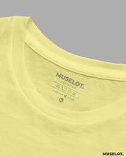 Plain crop t shirts for women - Butter yellow plain crop t shirts - Muselot