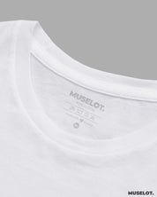 Crop t shirts for women - White plain cropped t shirt- MUSELOT