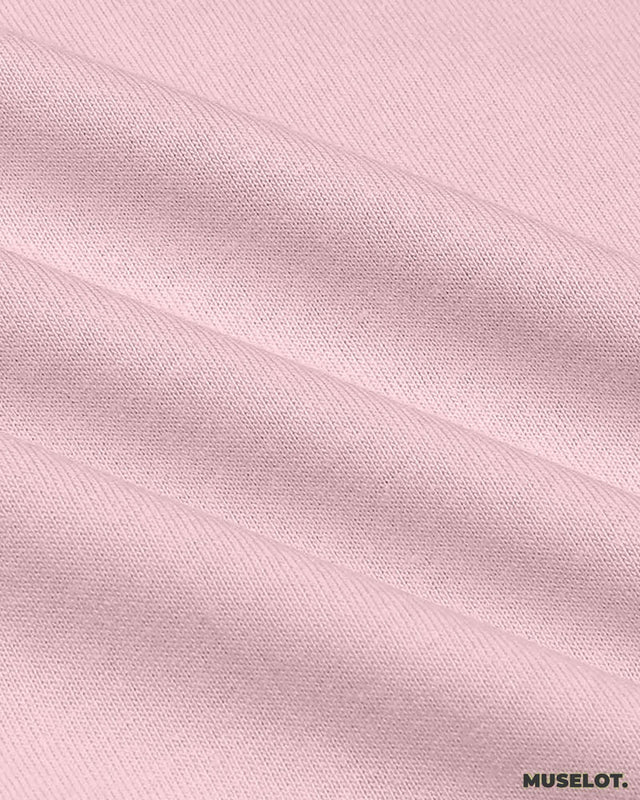 Women's plain pink t shirt made with 100% cotton, half sleeve and round neck - Muselot