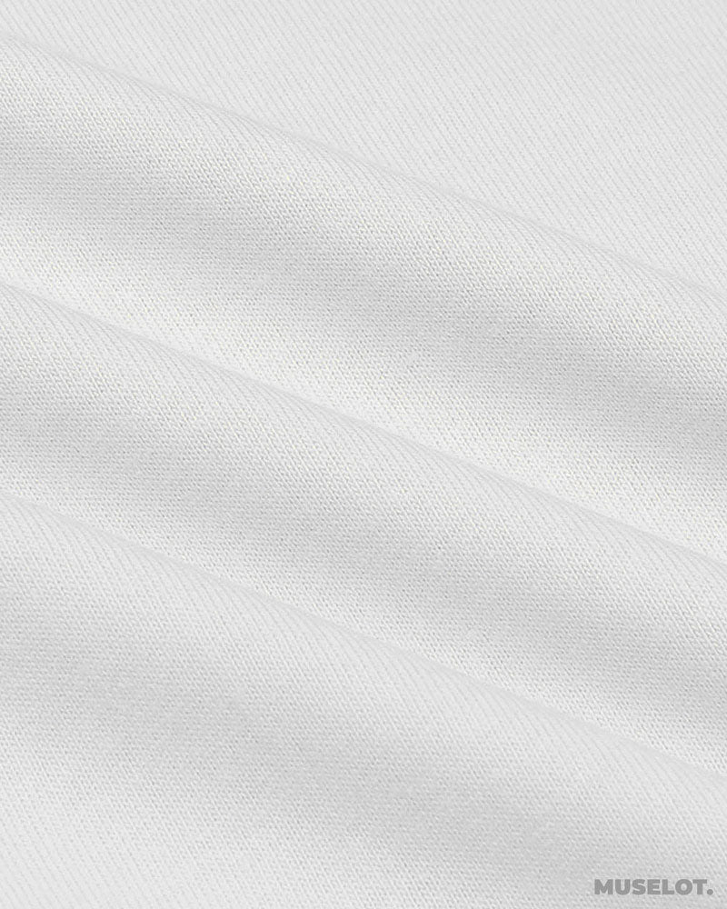 Crop t shirts for women - White plain cropped t shirt fabric - MUSELOT