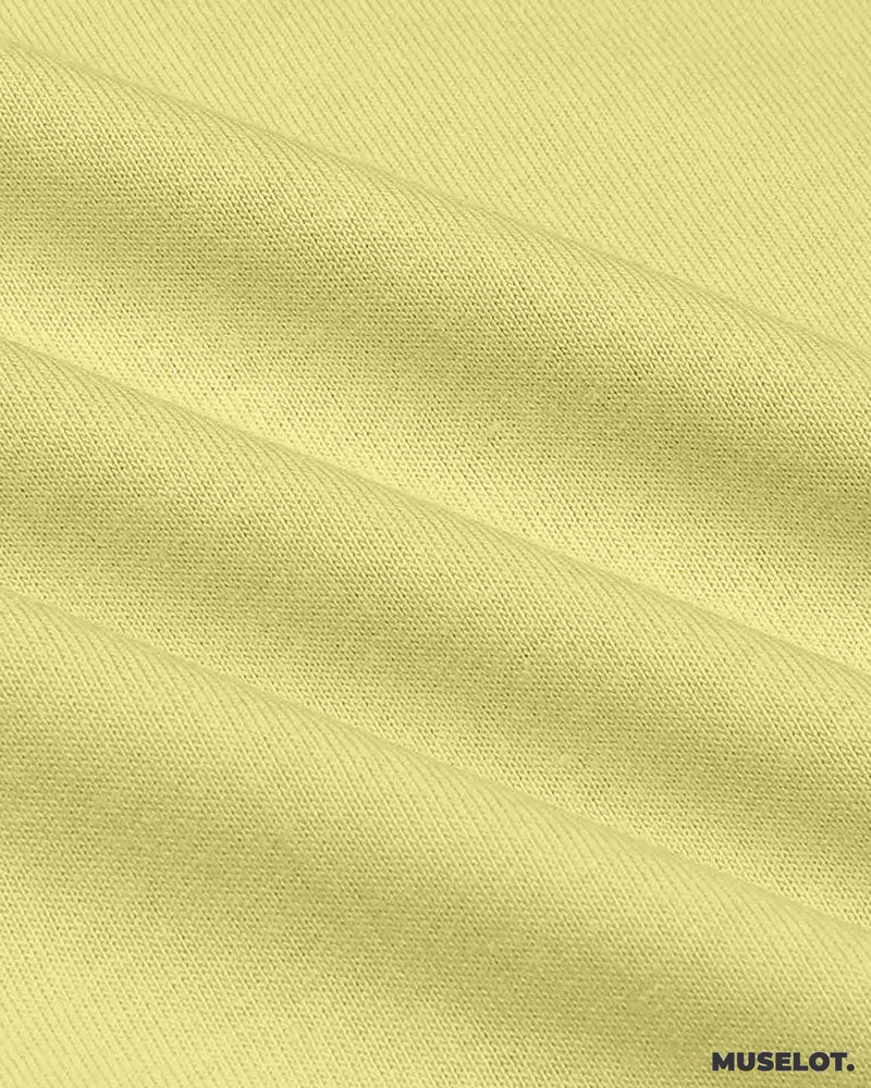 Plain crop t shirts for women - Butter yellow plain crop t shirts - Muselot