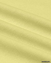 Plain crop t shirts for women - Butter yellow plain crop t shirts - Muselot