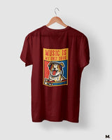 Music is my only drug printed t shirts