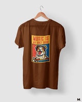 Music is my only drug printed t shirts