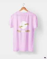 Music never sleeps printed t shirts