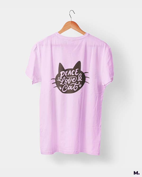 Peace Love Cat printed t shirts