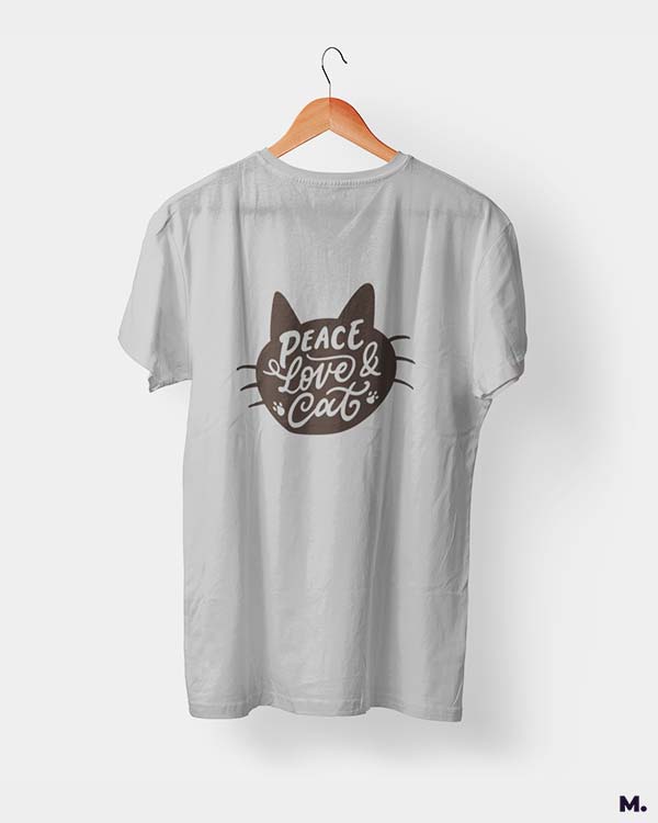 Peace Love Cat printed t shirts