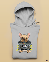 Pawsome boombox printed hoodies