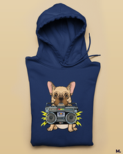 Pawsome boombox printed hoodies