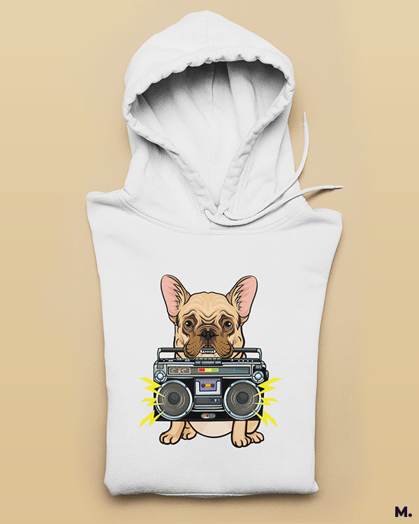 Pawsome boombox printed hoodies