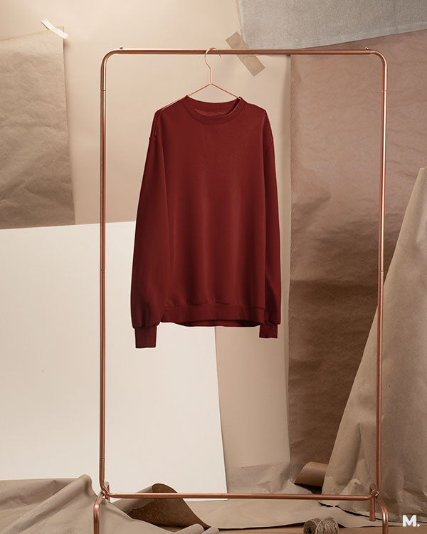 Plain unisex maroon sweatshirt - Muselot