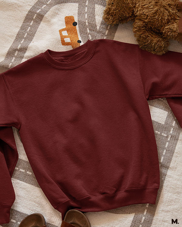Plain unisex maroon sweatshirt - Muselot