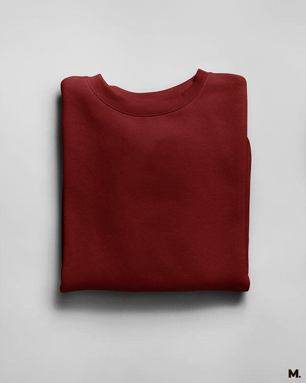 Plain unisex maroon sweatshirt - Muselot