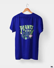 Plants make people happy printed t shirts