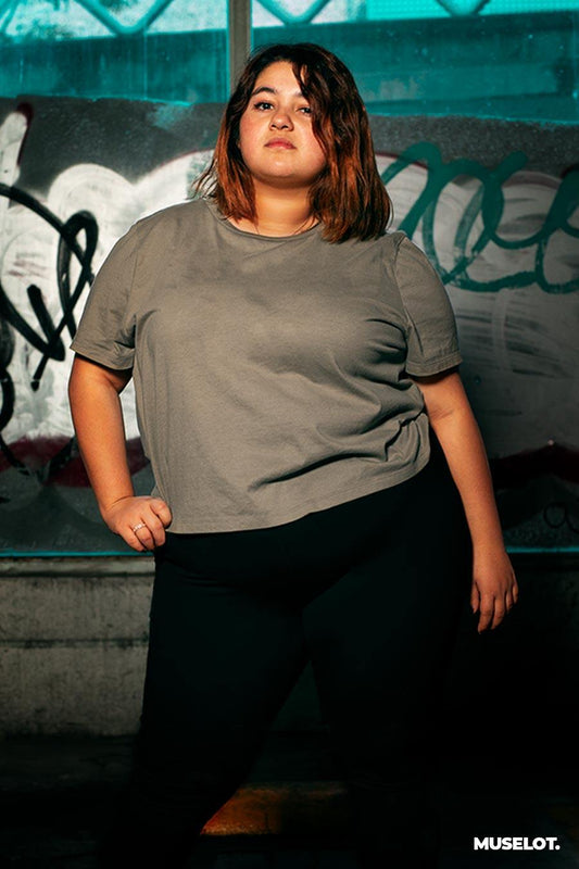 plain t shirts - Plus size t shirts (dark solid colors)  - MUSELOT