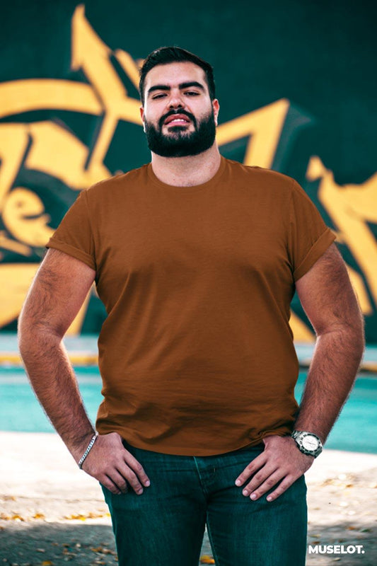 plain t shirts - Plus size t shirts (dark solid colors)  - MUSELOT