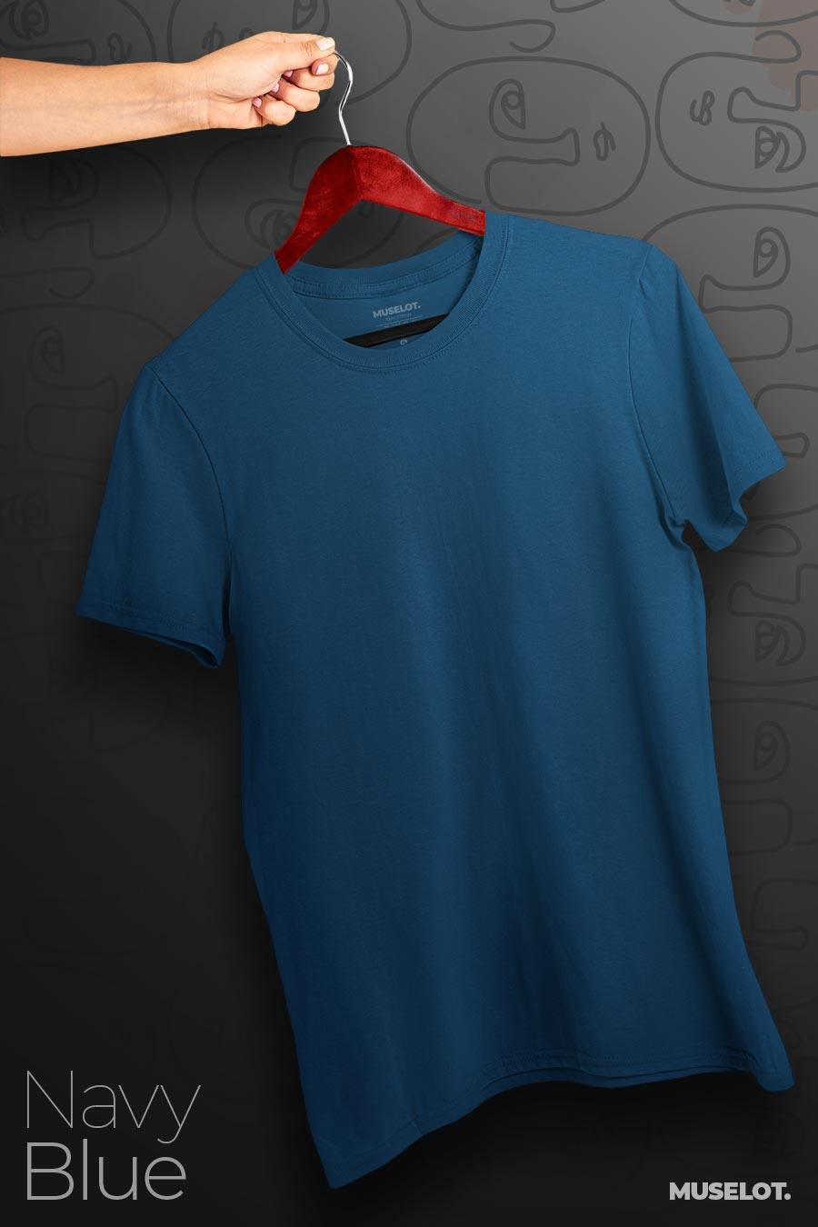 plain t shirts - Plus size t shirts (dark solid colors)  - MUSELOT