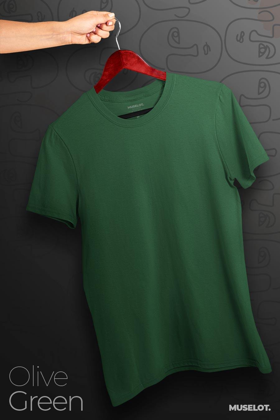 plain t shirts - Plus size t shirts (dark solid colors)  - MUSELOT