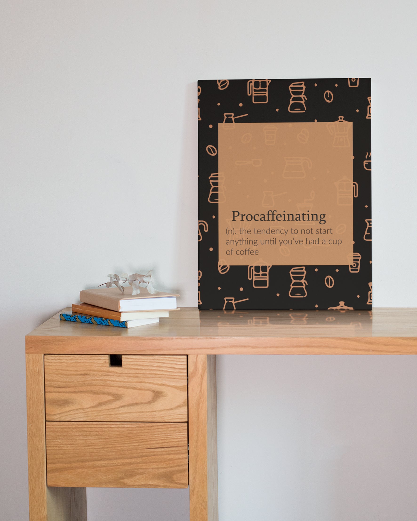 Procaffeinating printed canvas for coffee lovers - Muselot