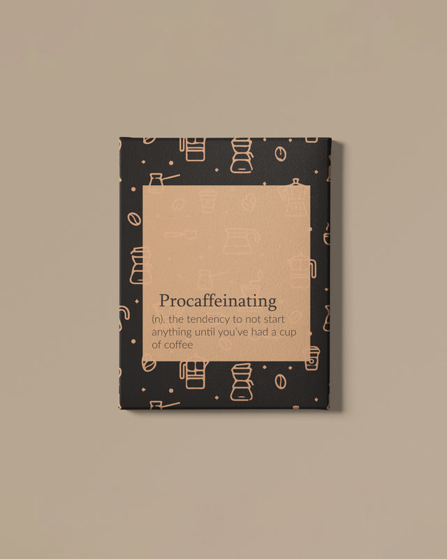 Procaffeinating printed canvas for coffee lovers - Muselot