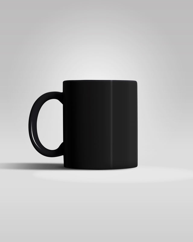 Procaffeinating magic printed mugs for coffee lovers, black matte finish when cold - Muselot