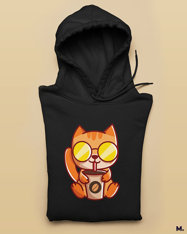 The purrfect coffee printed hoodies